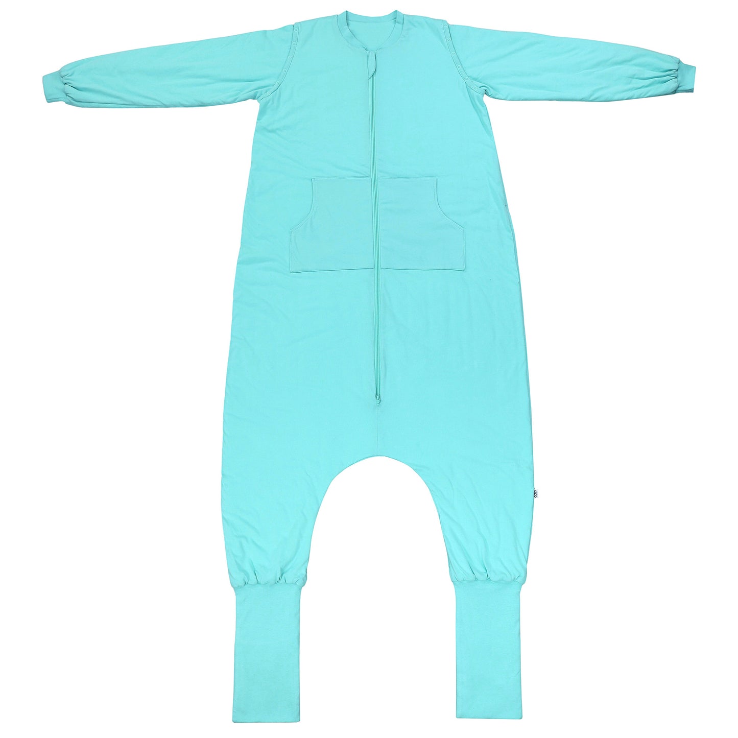 Saco de dormir con pies y suelas antideslizantes y mangas para adultos 1.0 TOG_Agua_parte frontal_1190