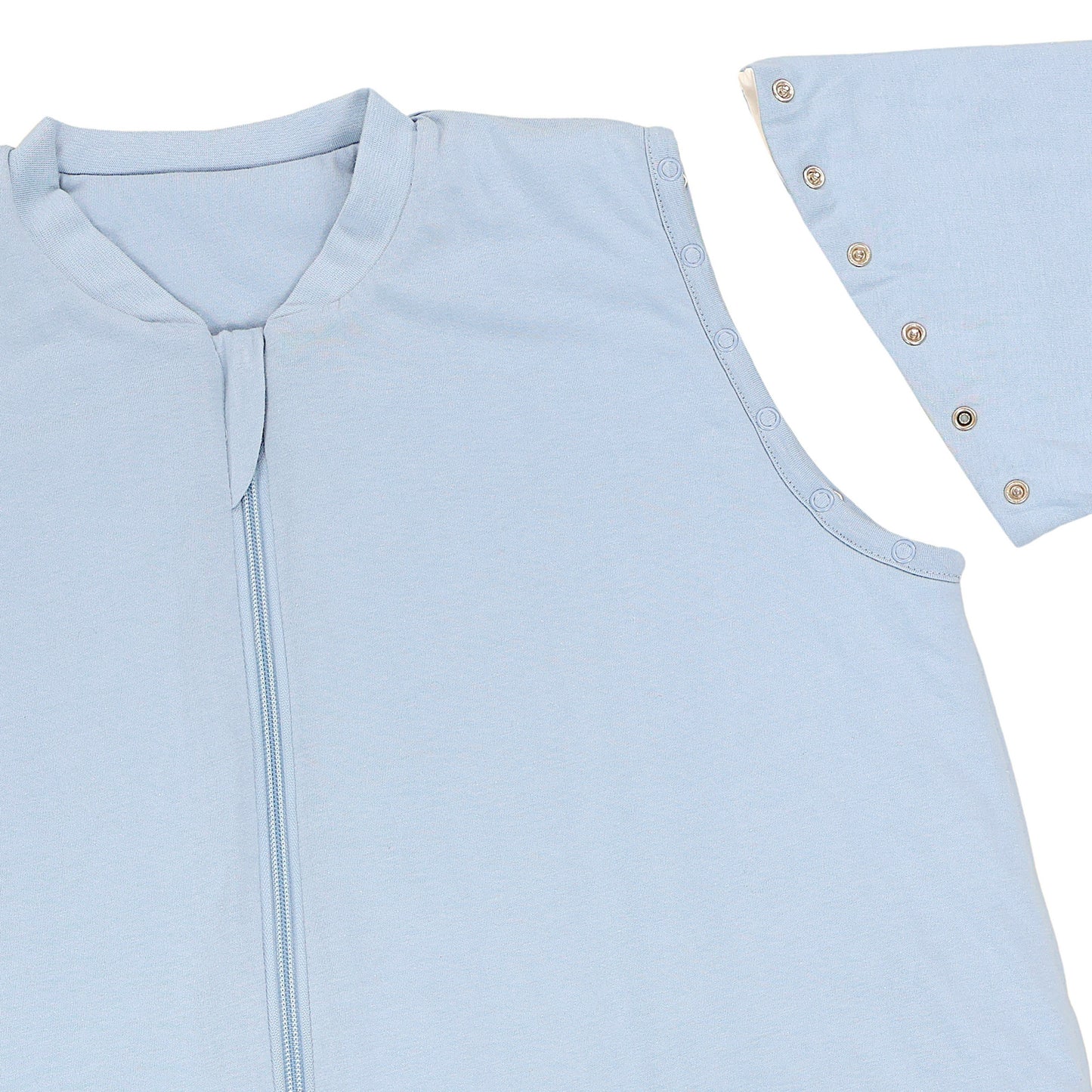 Saco de dormir con pies y suelas antideslizantes y mangas para adultos 1.0 TOG_Azul Hielo_zona del brazo_1190