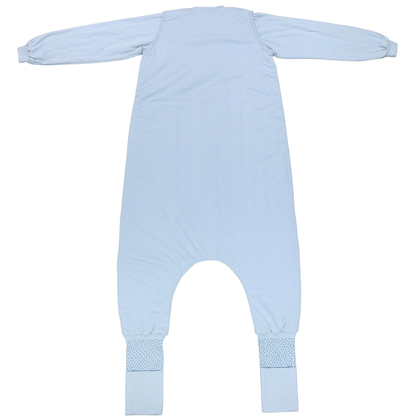 Saco de dormir con pies y suelas antideslizantes y mangas para adultos 1.0 TOG_Azul Hielo_parte trasera_1190