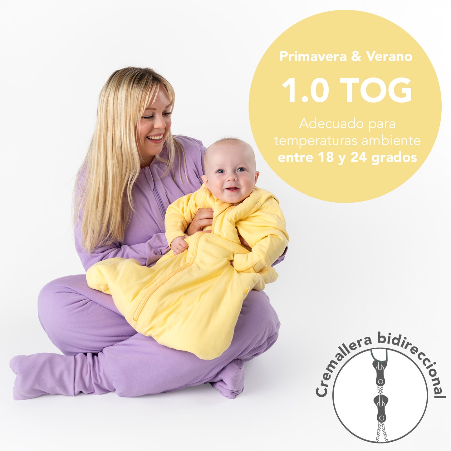 Saco de dormir con pies y suelas antideslizantes y mangas para adultos 1.0 TOG_Lila_TOG_1190