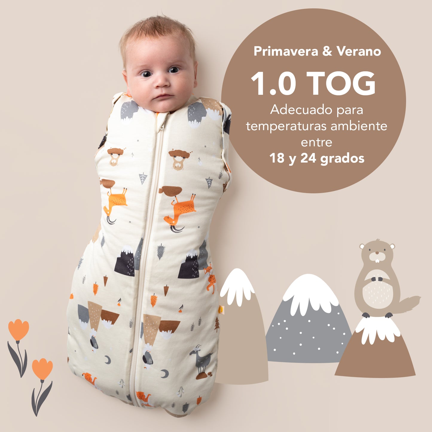 Manta Envolvente para Bebé 1.0 TOG