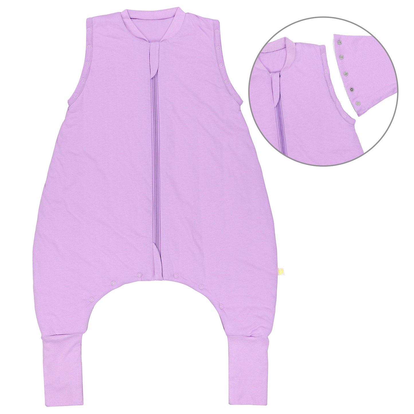 Saco de dormir con pies y suelas antideslizantes y mangas 1.0 TOG_Lila_Delantero con sisa_1200