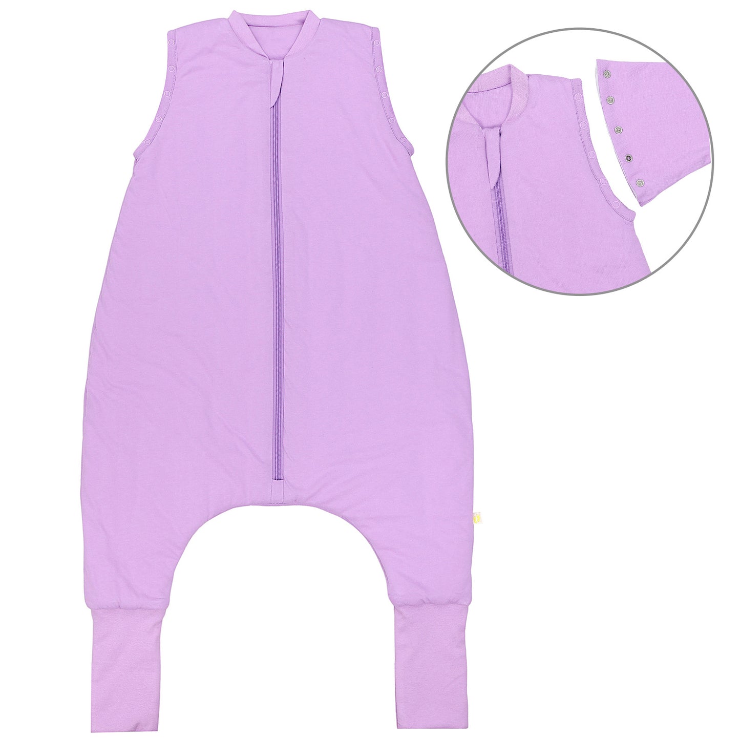 Saco de dormir con pies y suelas antideslizantes y mangas 1.0 TOG_Lila_Delantero con sisa_1200
