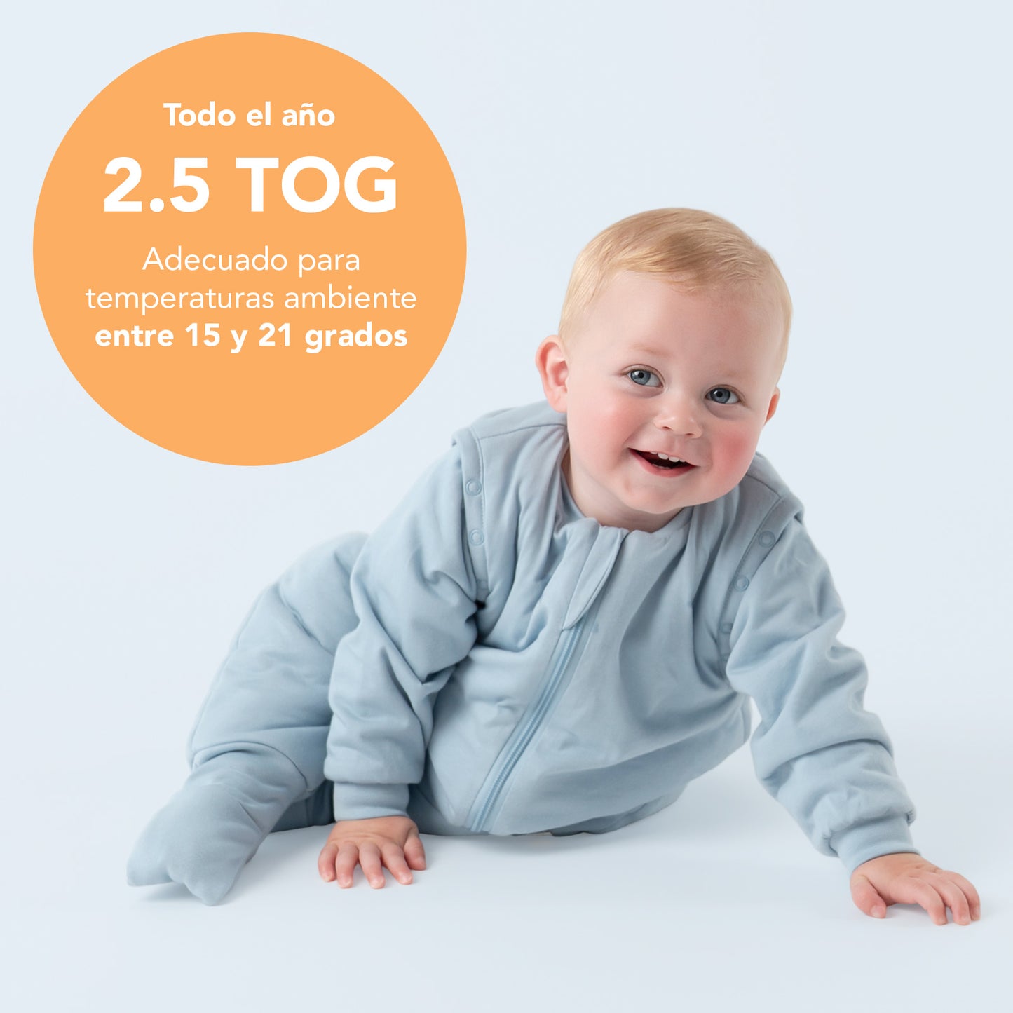 Saco de dormir con pies y suelas antideslizantes, 2.5 TOG