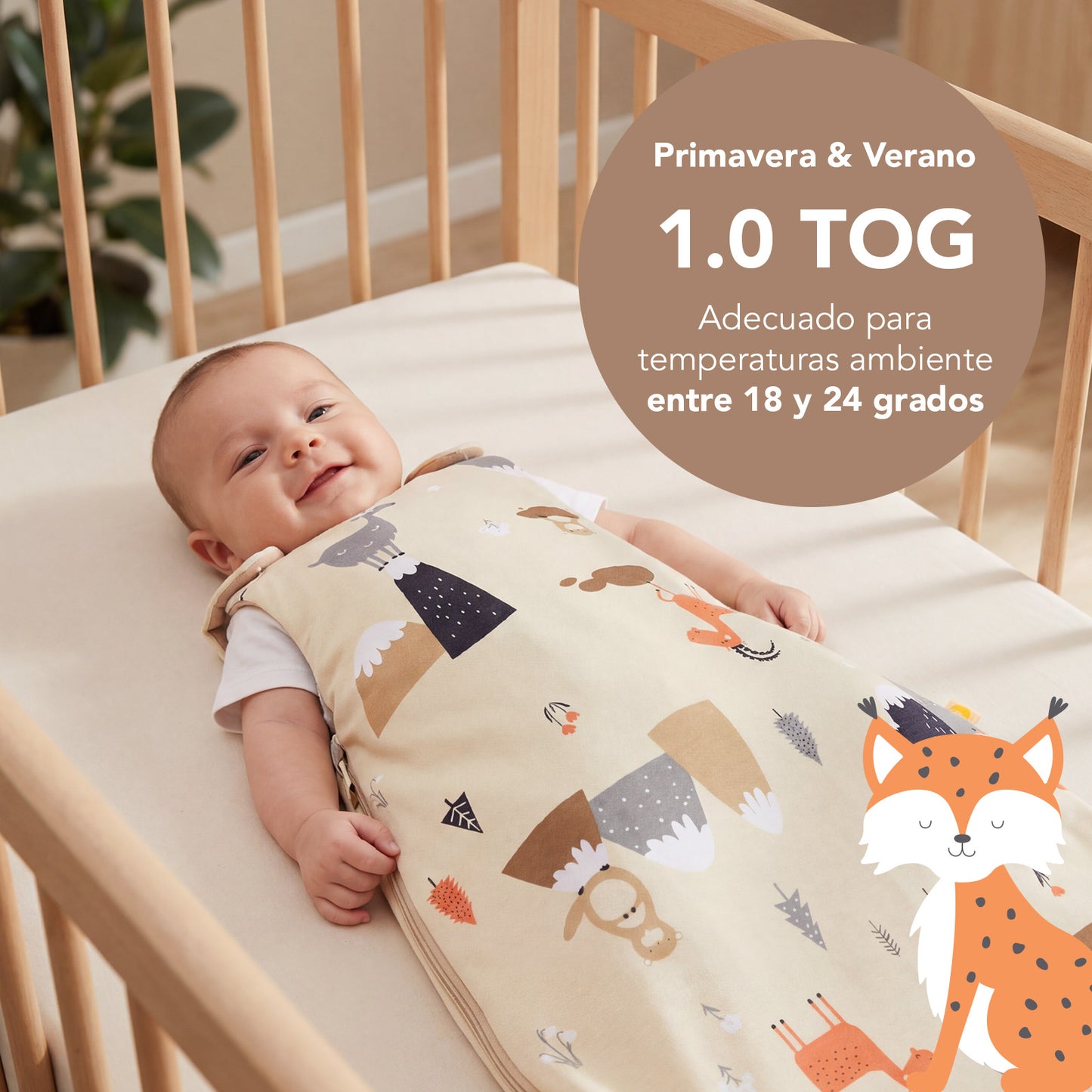Saco de dormir para bebé 1.0 TOG_Animales de montaña_TOG_1204