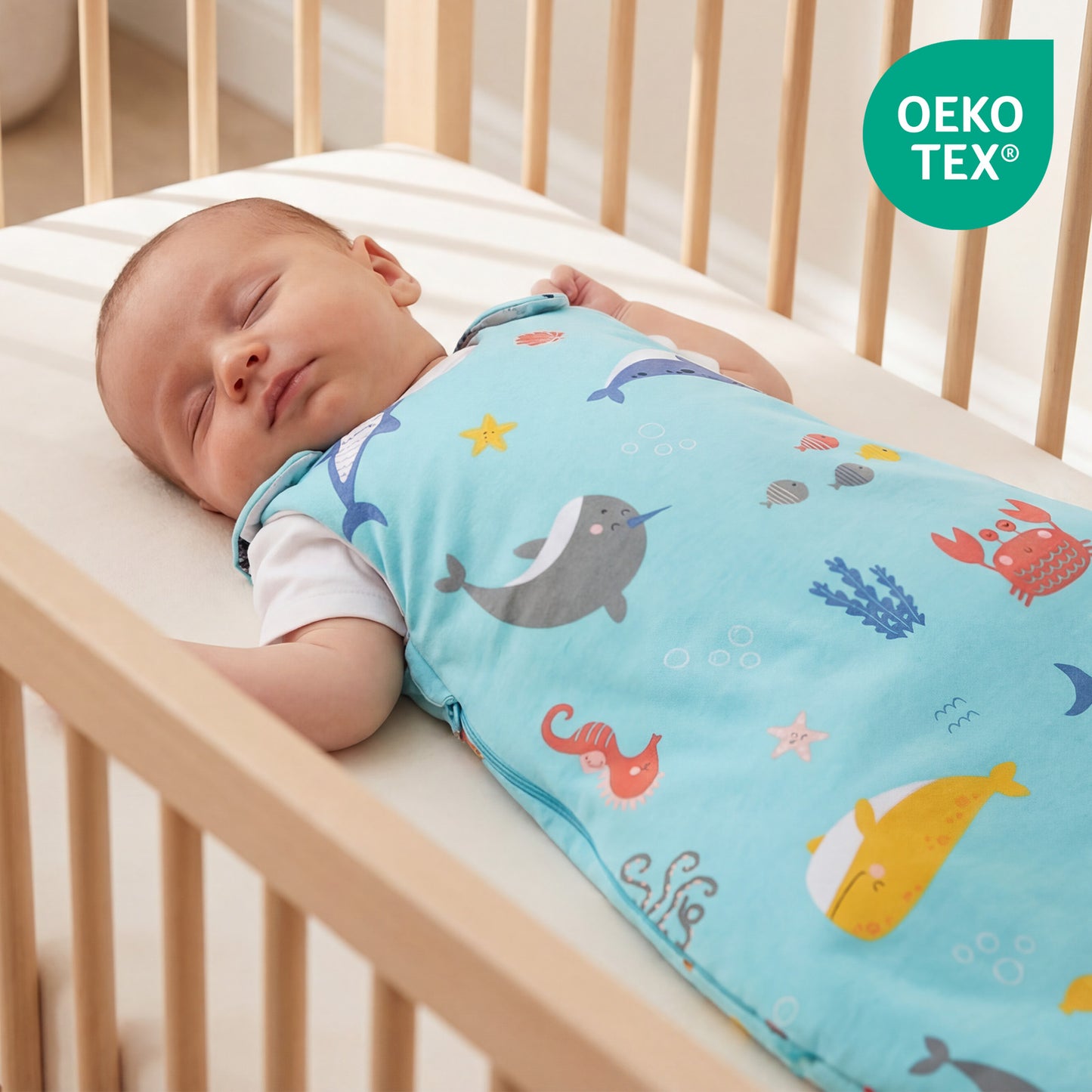 Saco de dormir para bebé 1.0 TOG_Animales marinos_OEKOTEX_1204