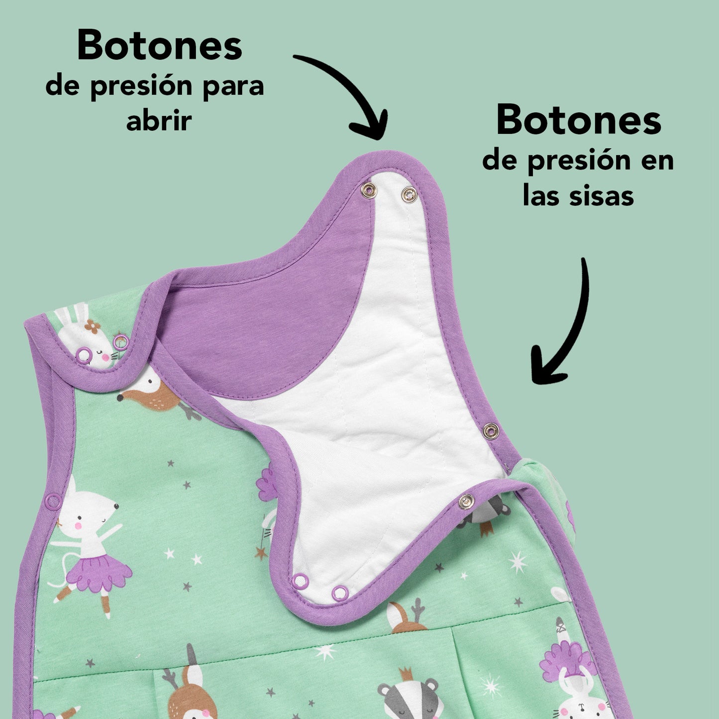 Saco de dormir para bebé 1.0 TOG_Bailarina_zona del brazo_1204