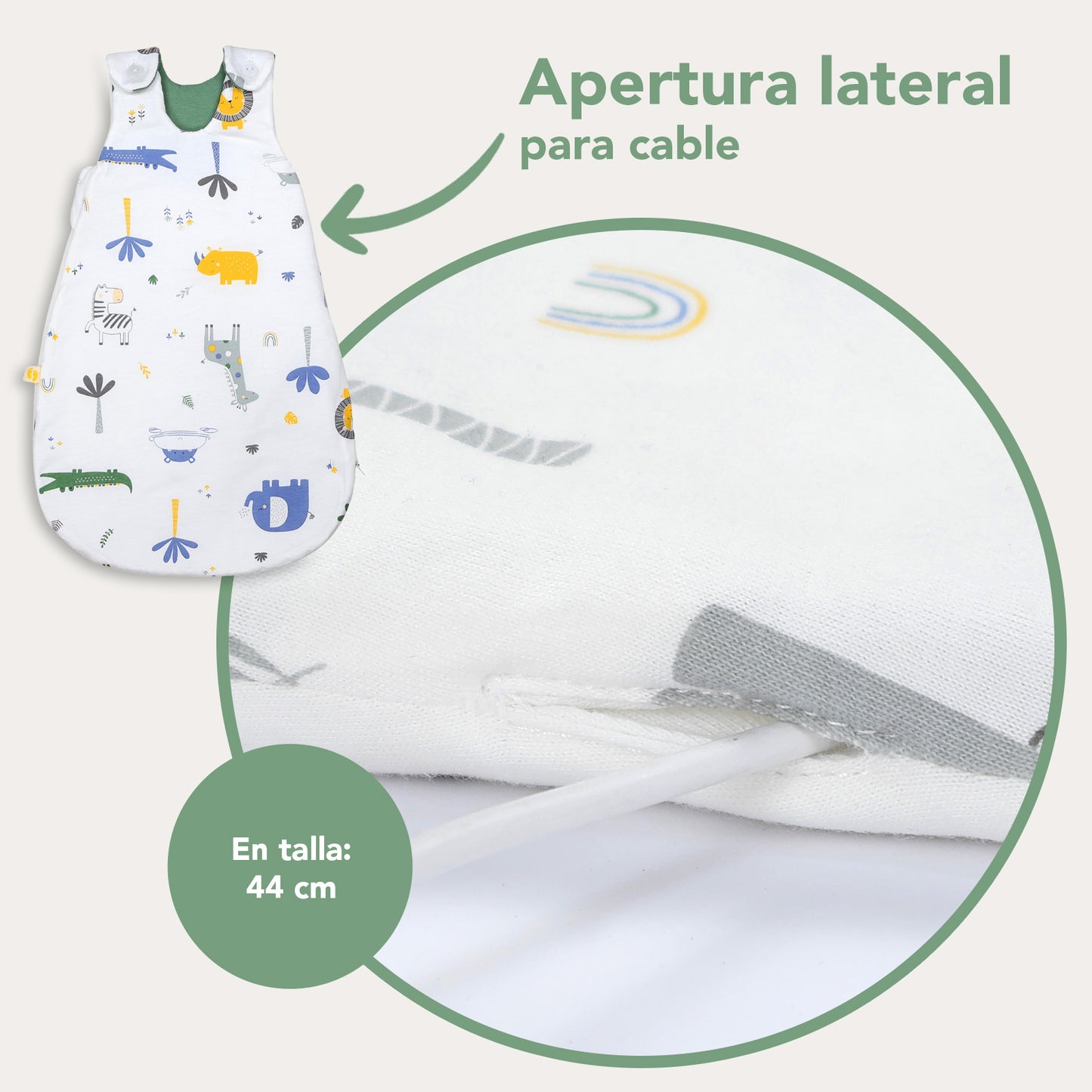 Saco de dormir para bebé 2.5 TOG_Jungla_detalle3_1205