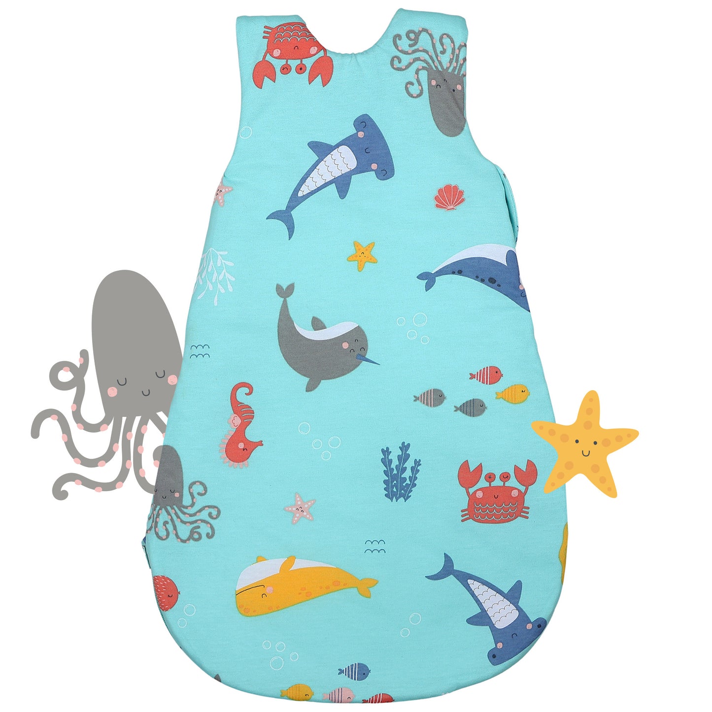 Saco de dormir para bebé 2.5 TOG_Animales marinos_parte trasera_1205