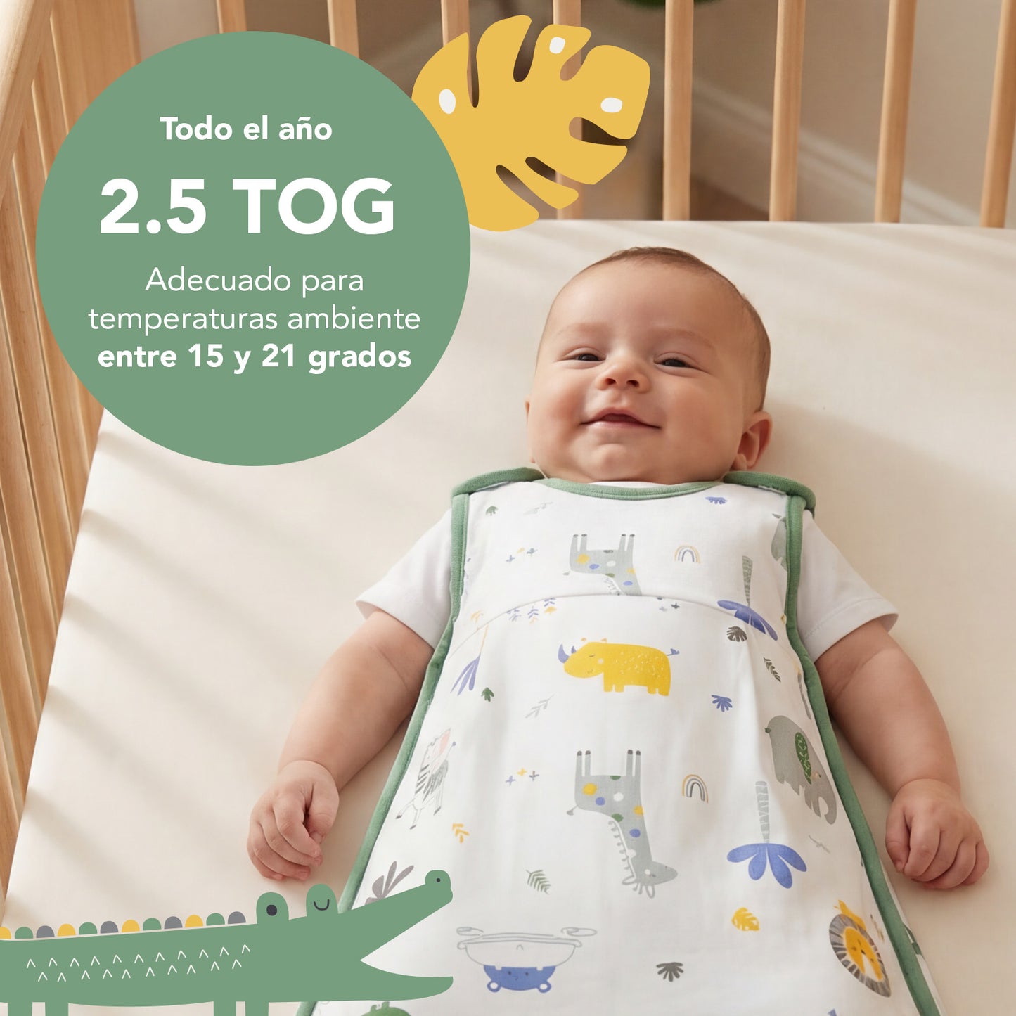 Saco de dormir para bebé 2.5 TOG_Jungla_TOG_1205