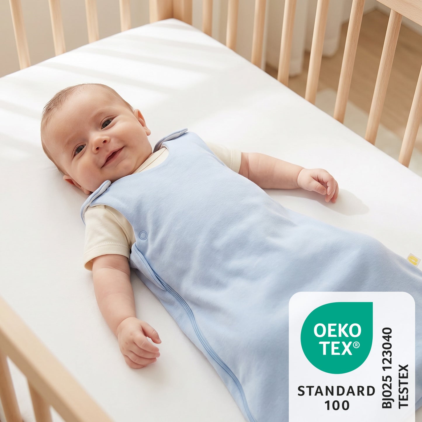Saco de dormir para bebé 1.0 TOG_Azul Hielo_OEKOTEX_1206