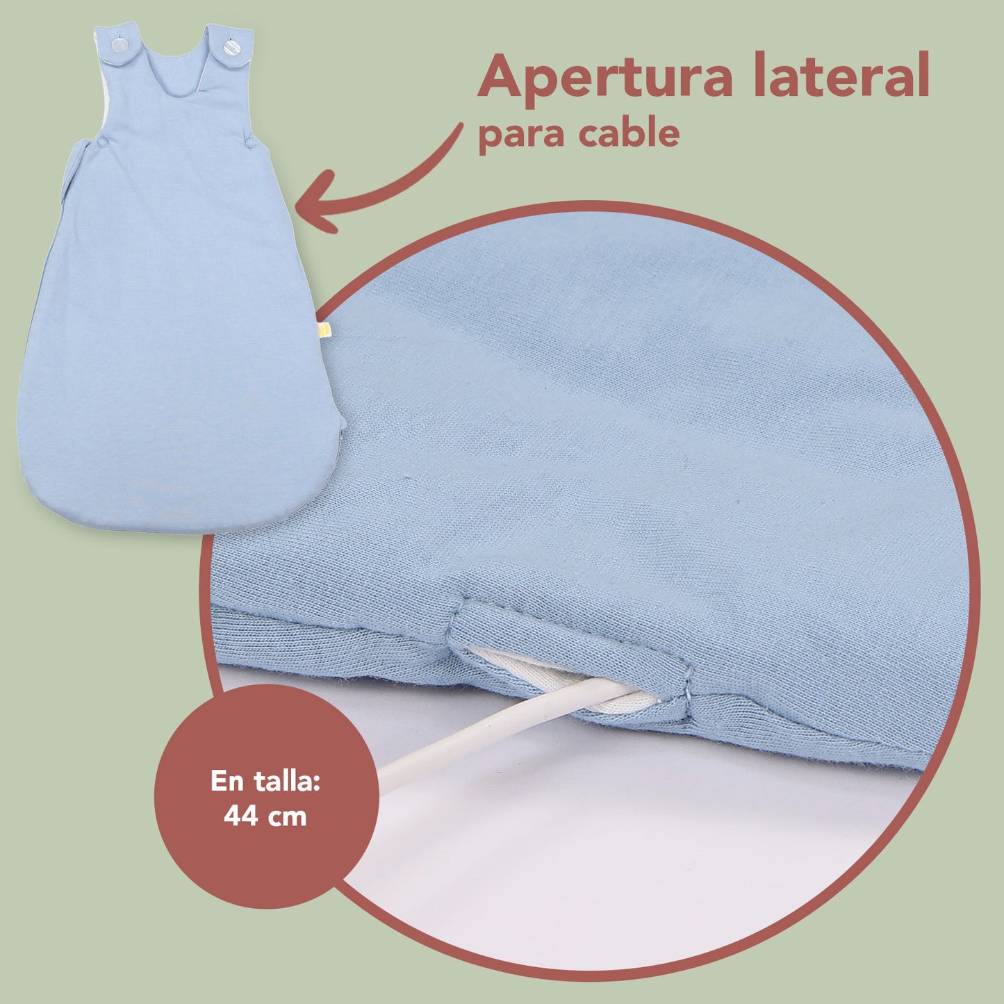 Saco de dormir para bebé 1.0 TOG_Azul Hielo_detalle3_1206