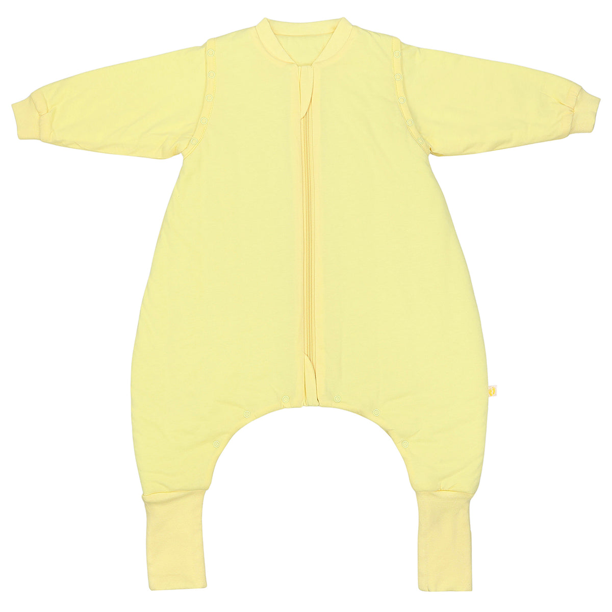 Saco de dormir con pies y suelas antideslizantes 3.5 TOG_Amarillo Claro_parte frontal_1209