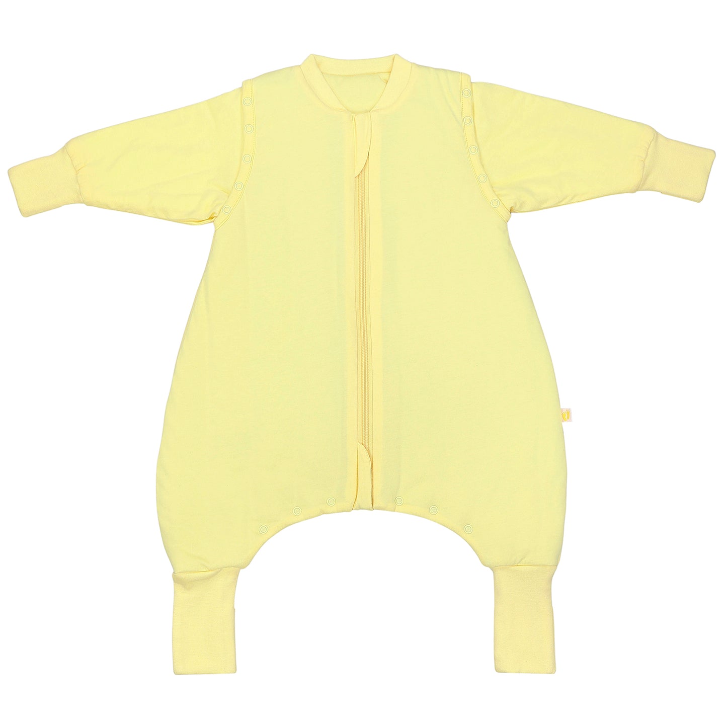 Saco de dormir con pies y suelas antideslizantes 3.5 TOG_Amarillo Claro_parte frontal_1209