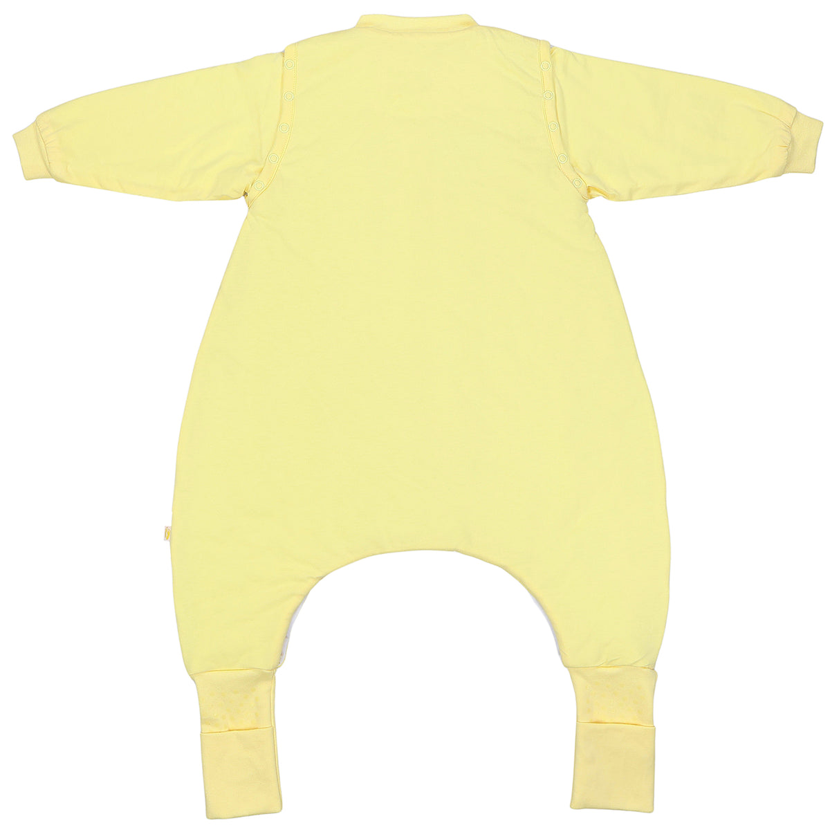 Saco de dormir con pies y suelas antideslizantes 3.5 TOG_Amarillo Claro_parte trasera_1209