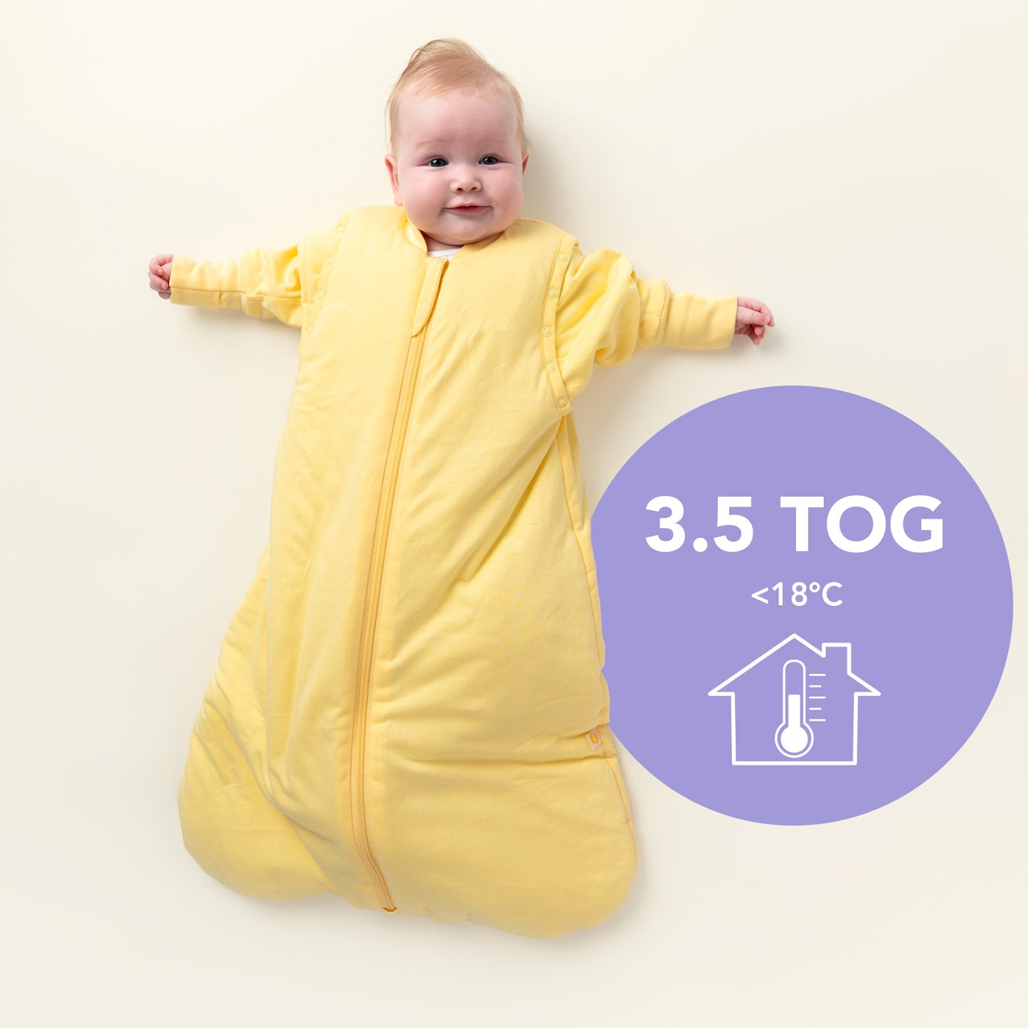 Saco de dormir para bebé 3.5 TOG_Amarillo Claro_TOG_1210