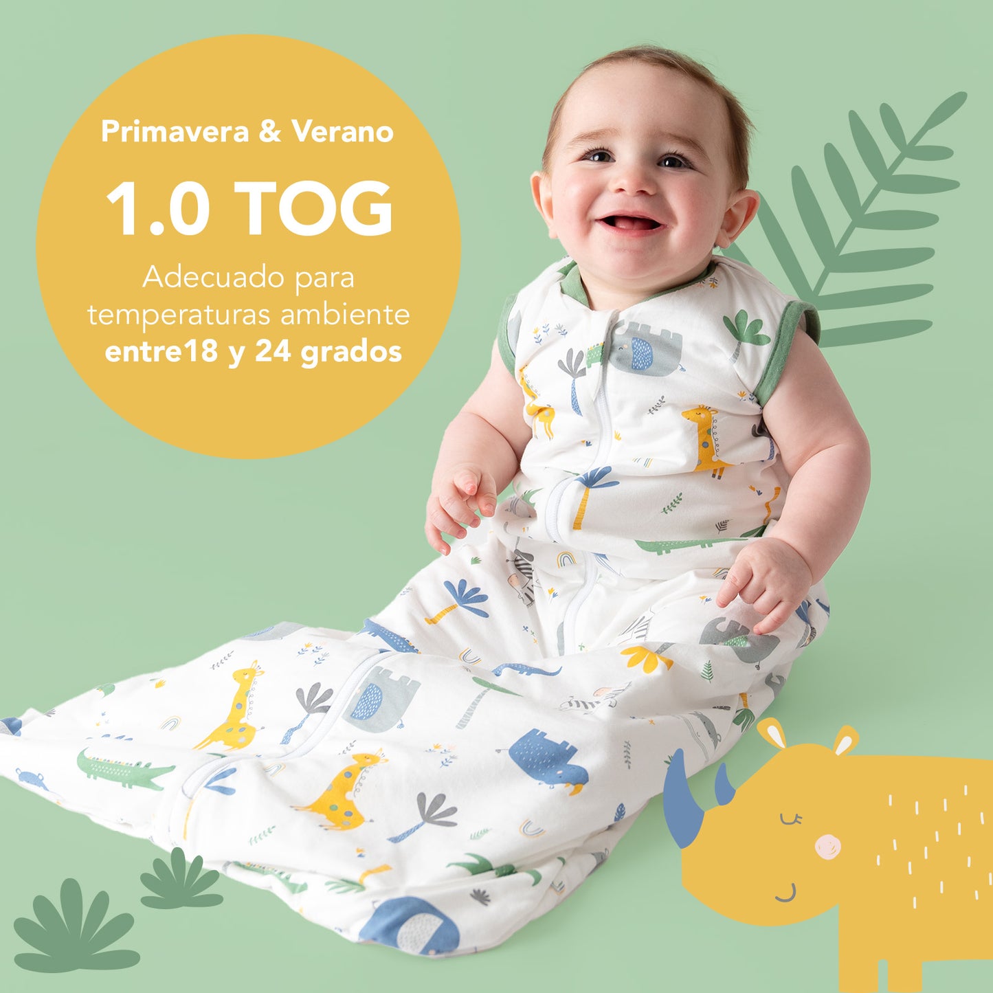 Saco de dormir para bebé, 1.0 Tog