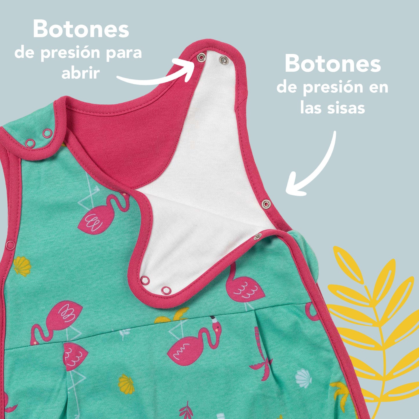 Saco de dormir para bebé de algódon orgánico, 1.0 TOG