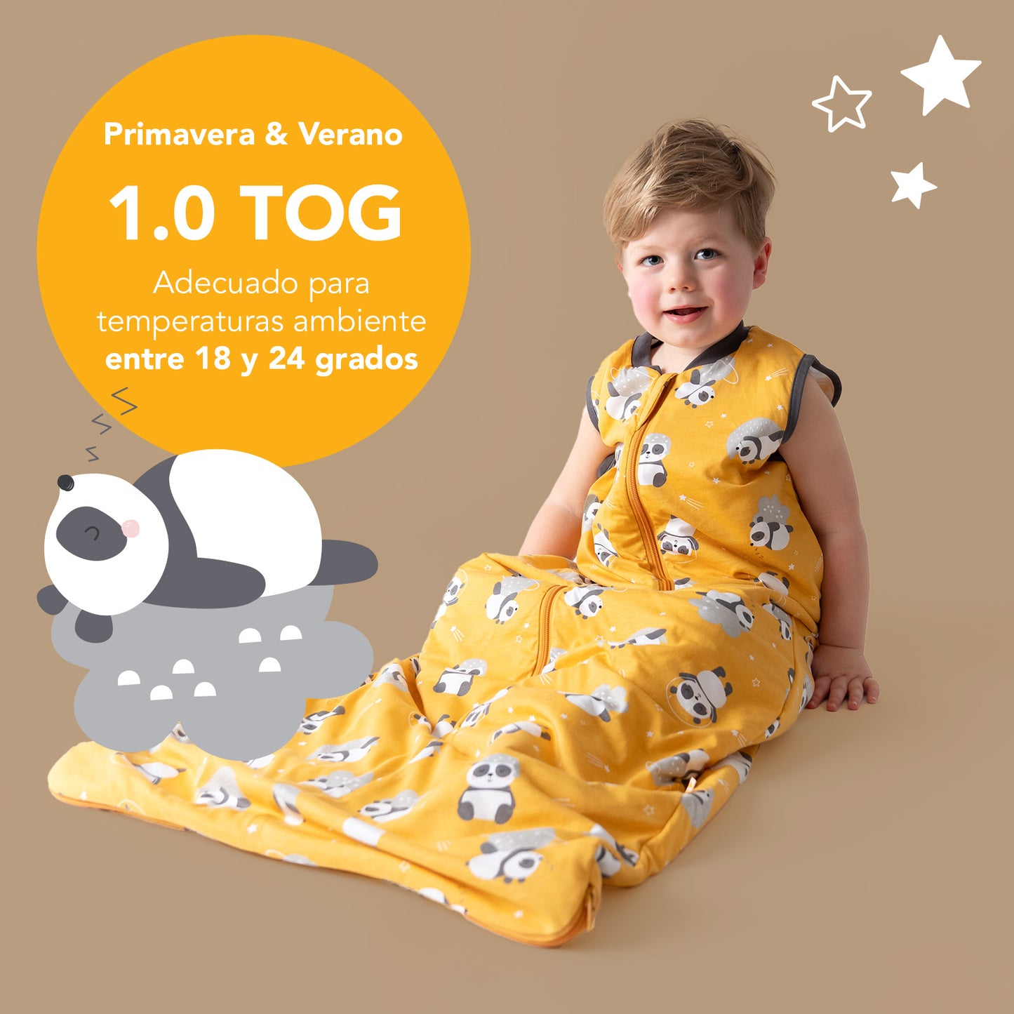 Saco de dormir para bebé, 1.0 Tog