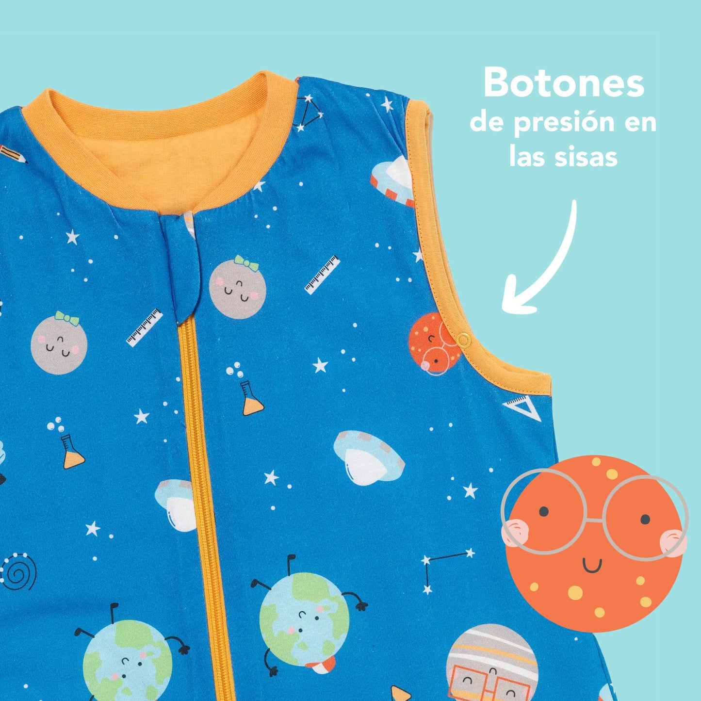 Saco de dormir con pies y suelas antideslizantes, 1.0 TOG