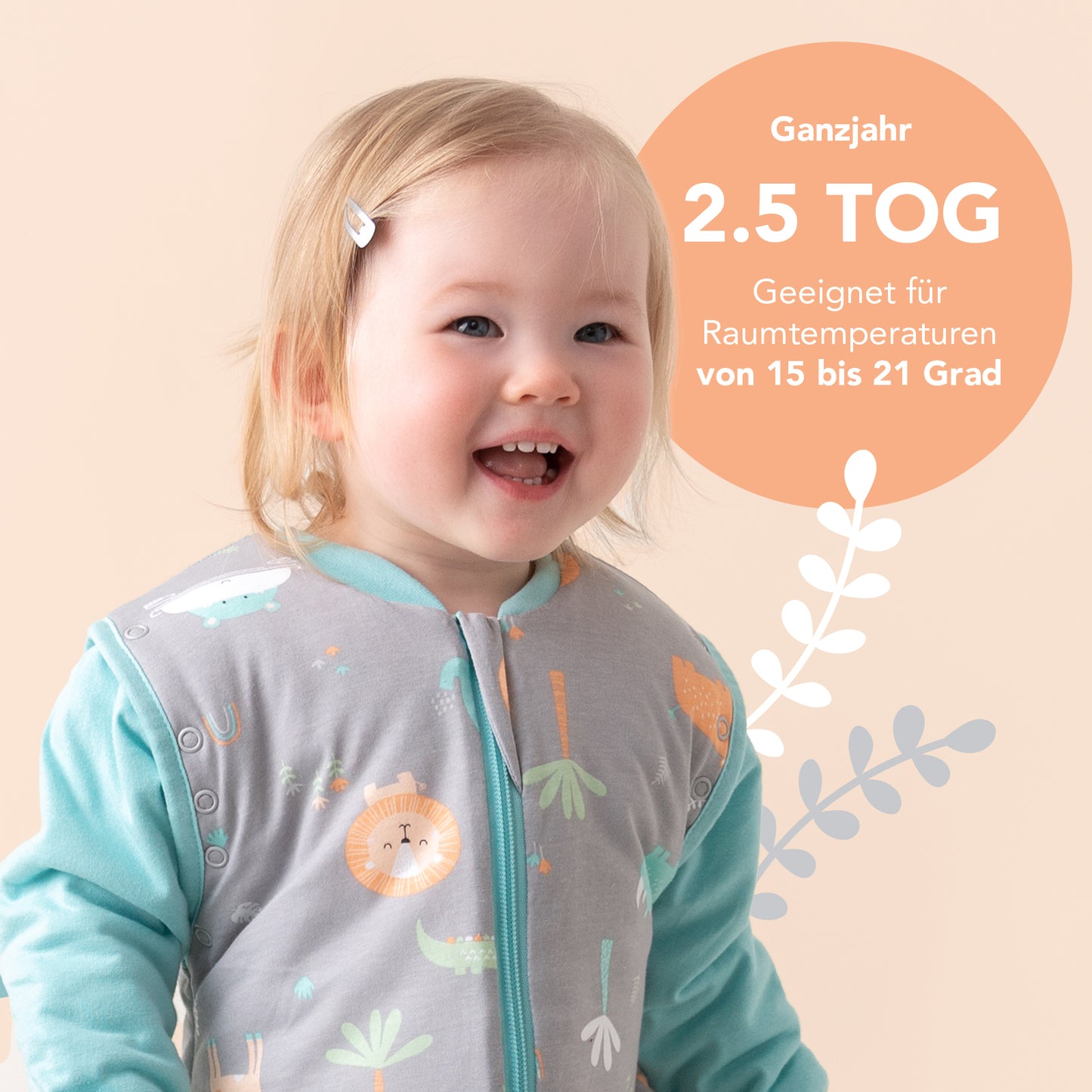 Saco de dormir para bebé, 2.5 TOG