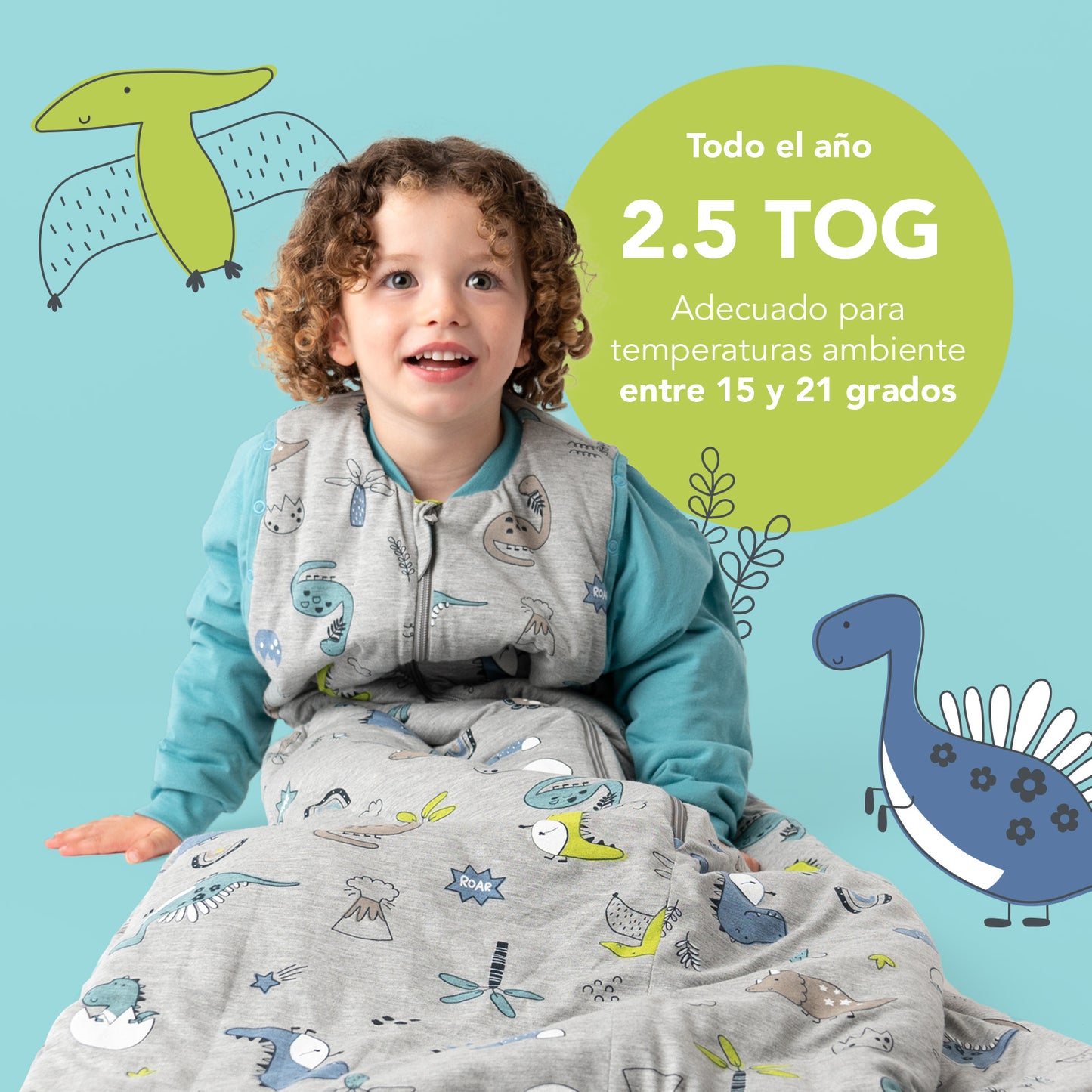 Saco de dormir para bebé, 2.5 TOG