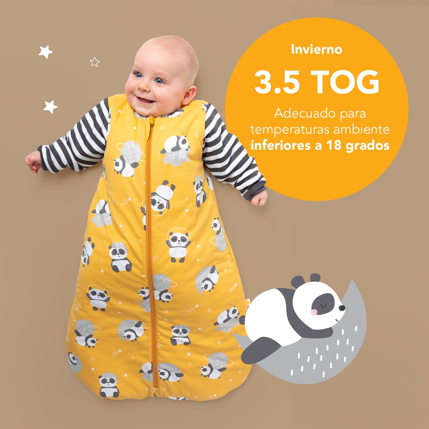 Saco de dormir para bebé, 3.5 TOG