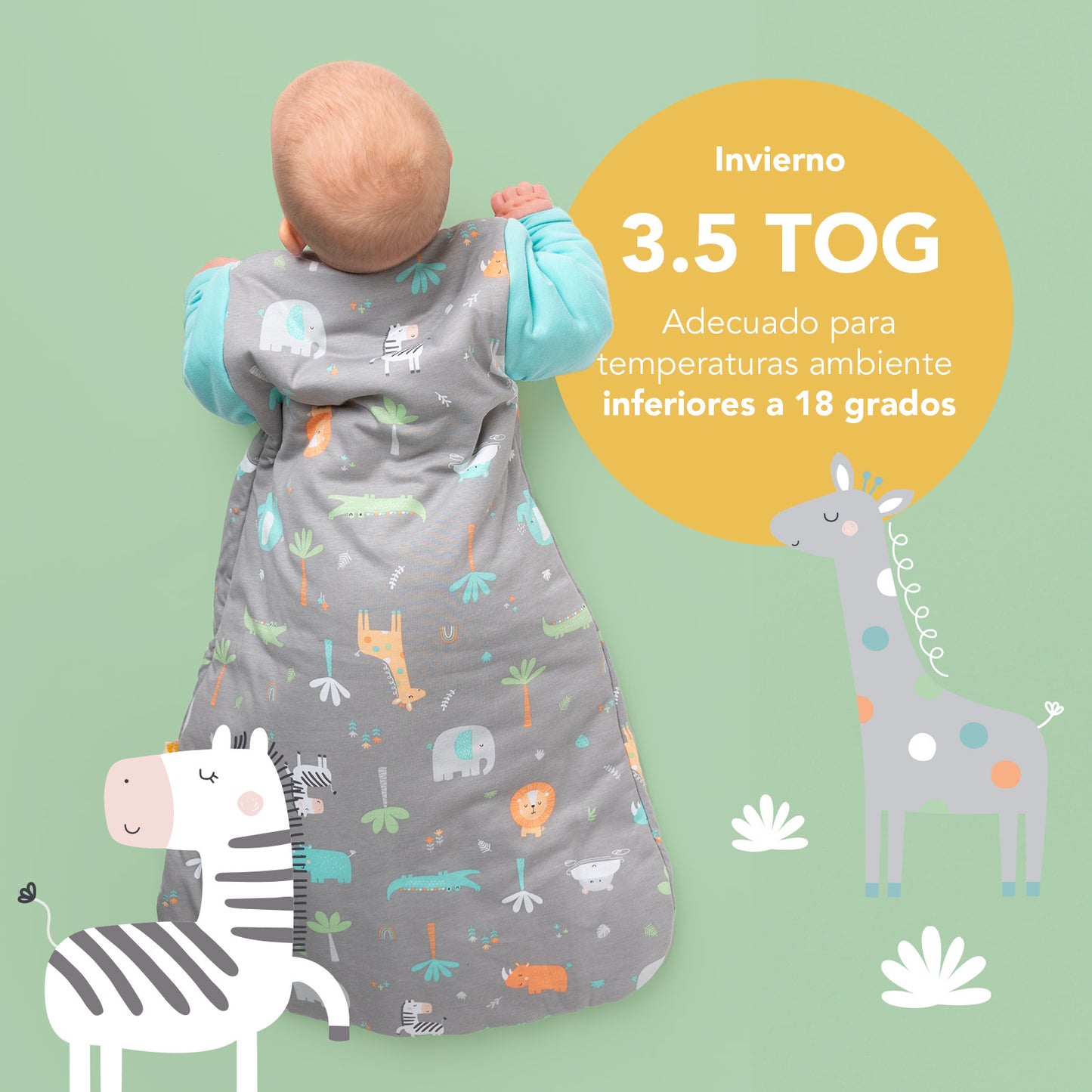 Saco de dormir para bebé, 3.5 TOG