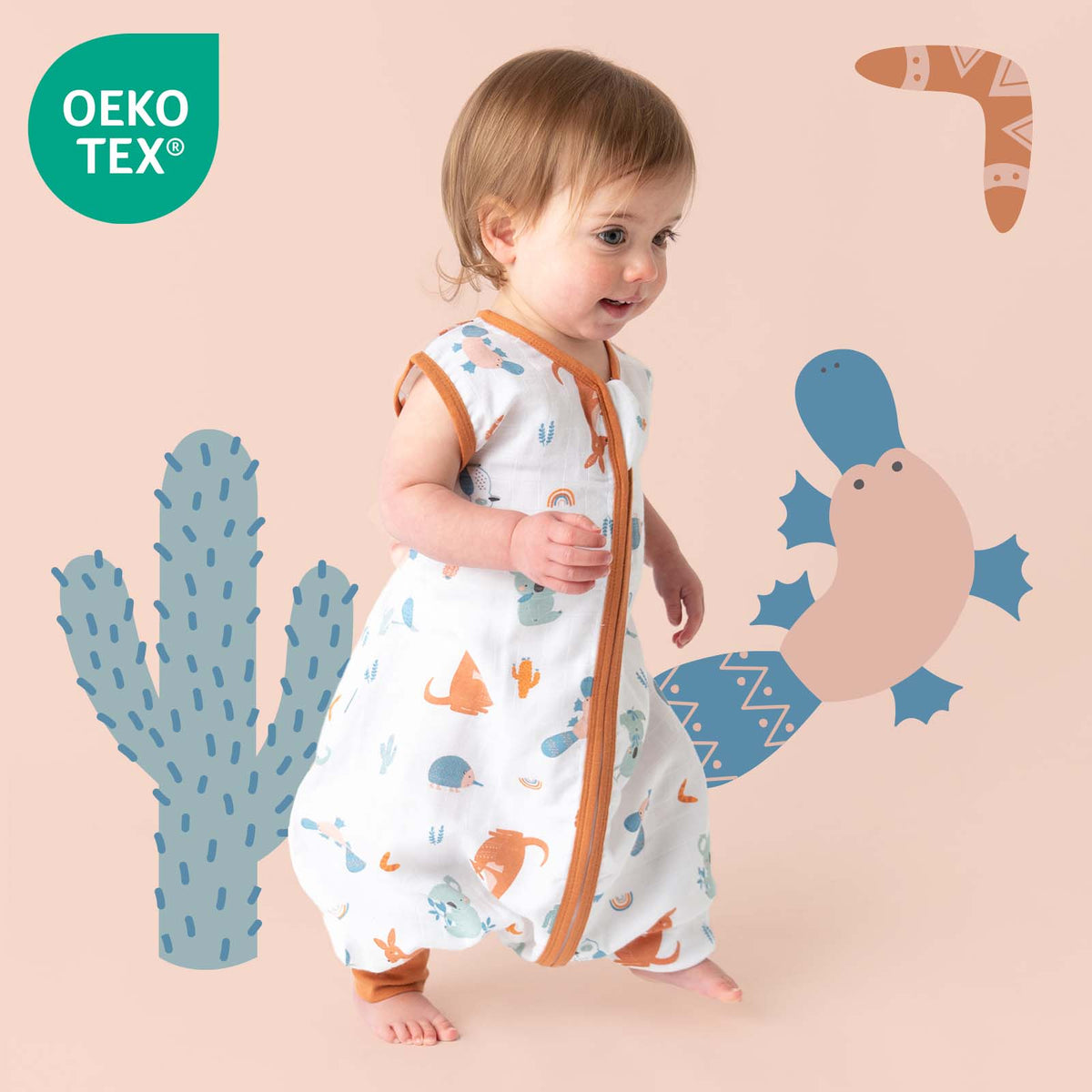 Saco de dormir con pies de muselina 0.5 TOG_Canguro_OEKOTEX_412