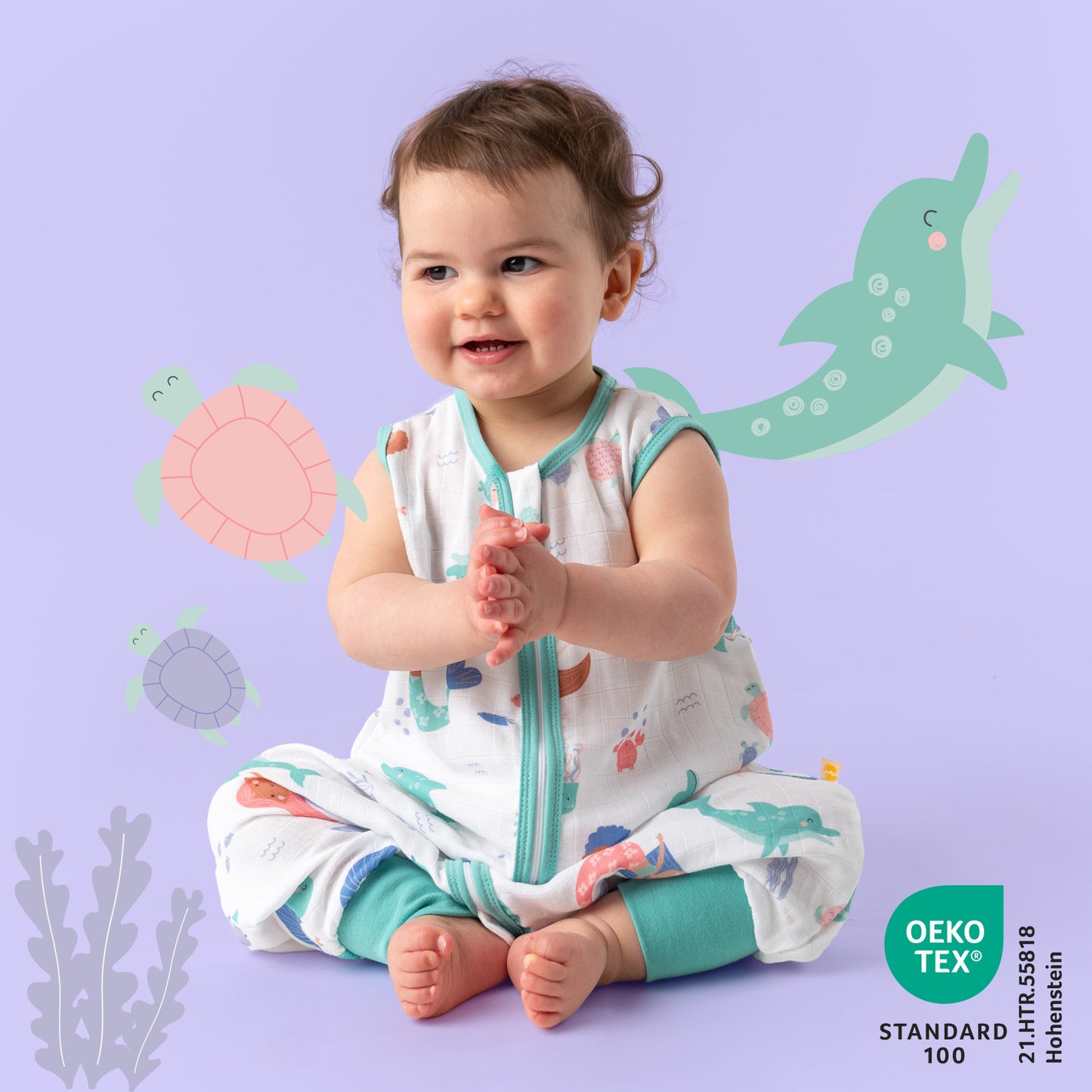 Saco de dormir con pies de muselina 0.5 TOG_Sirena_412_2