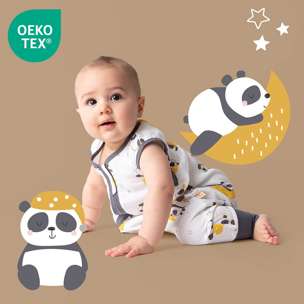 Saco de dormir con pies de muselina 0.5 TOG_Panda_OEKOTEX_412