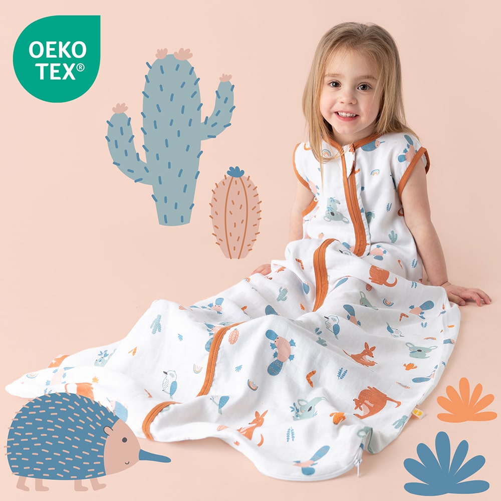 Saco de dormir para bebé de muselina 0.5 TOG_Canguro_OEKOTEX_415