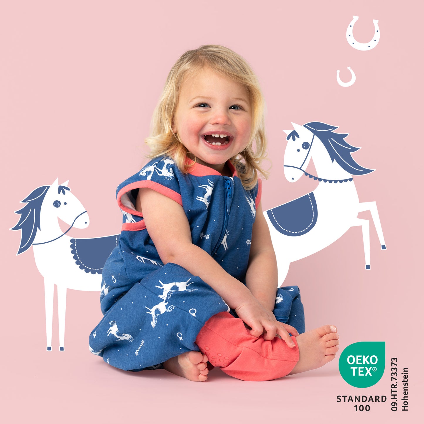 Saco de dormir con pies y suelas antideslizantes 1.0 TOG_Caballos_418_2