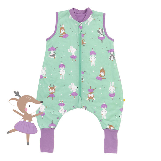 Saco de dormir con pies y suelas antideslizantes, 1.0 TOG
