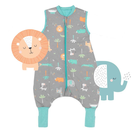 Saco de dormir con pies y suelas antideslizantes, 1.0 TOG