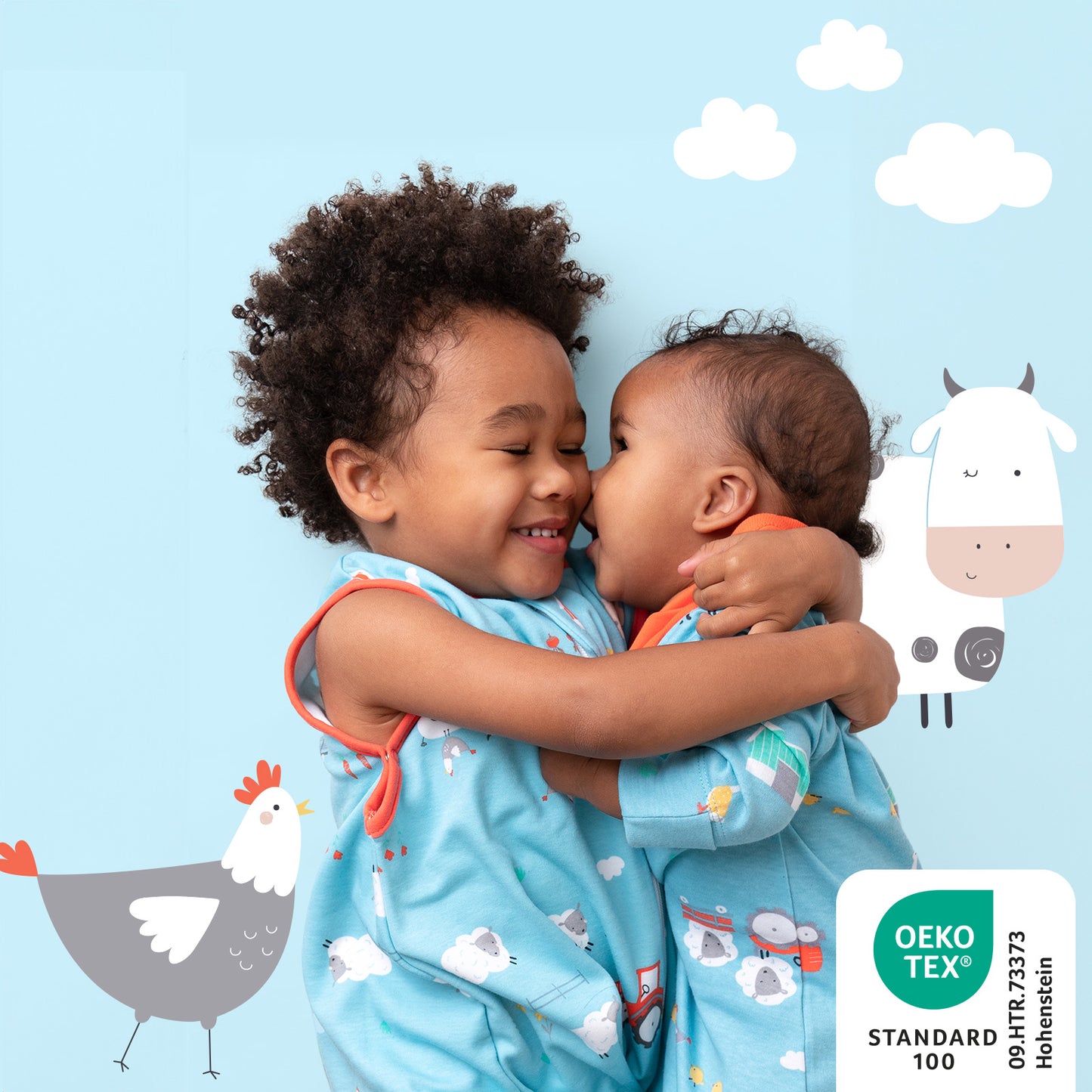 Saco de dormir con pies y suelas antideslizantes de algódon orgánico 1.0 TOG_Granja_419_2