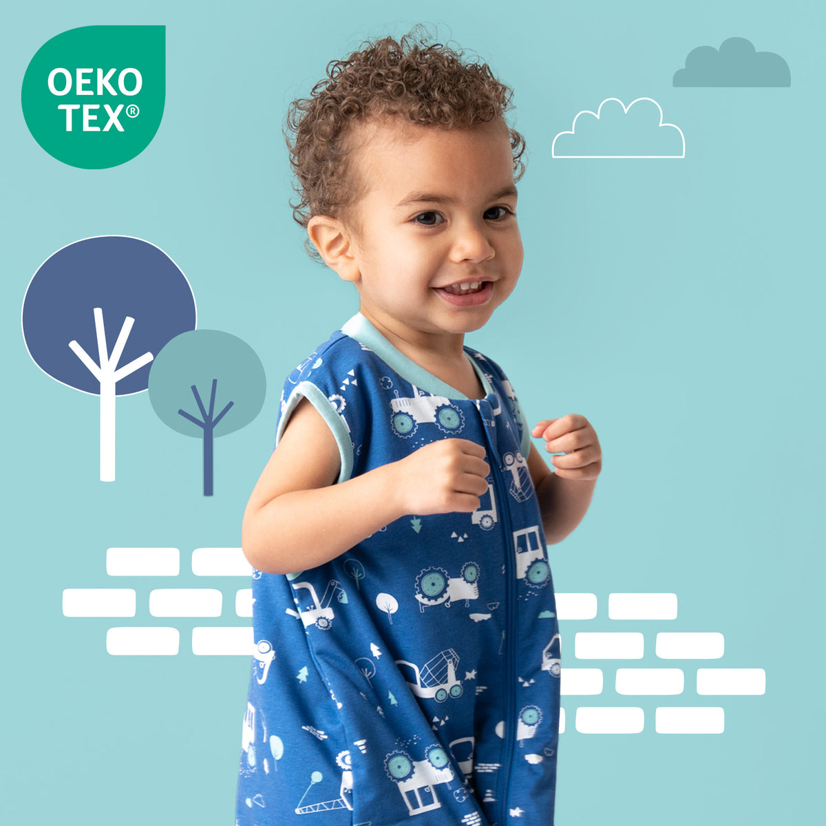 Saco de dormir para bebé 1.0 TOG_Excavadora_OEKOTEX_420