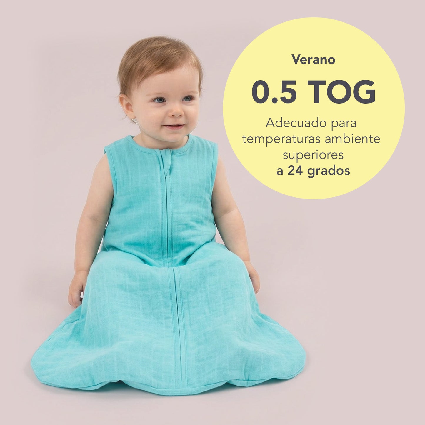 Saco de dormir para bebé de muselina 0.5 Tog_Agua_5_423