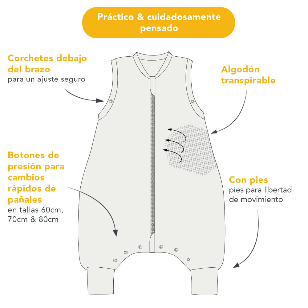 Saco de dormir con pies, 1.0 TOG