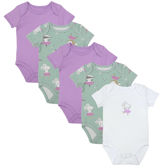 Pack de 5 bodies para bebé manga corta de algodón orgánico_Bailarina_1_430