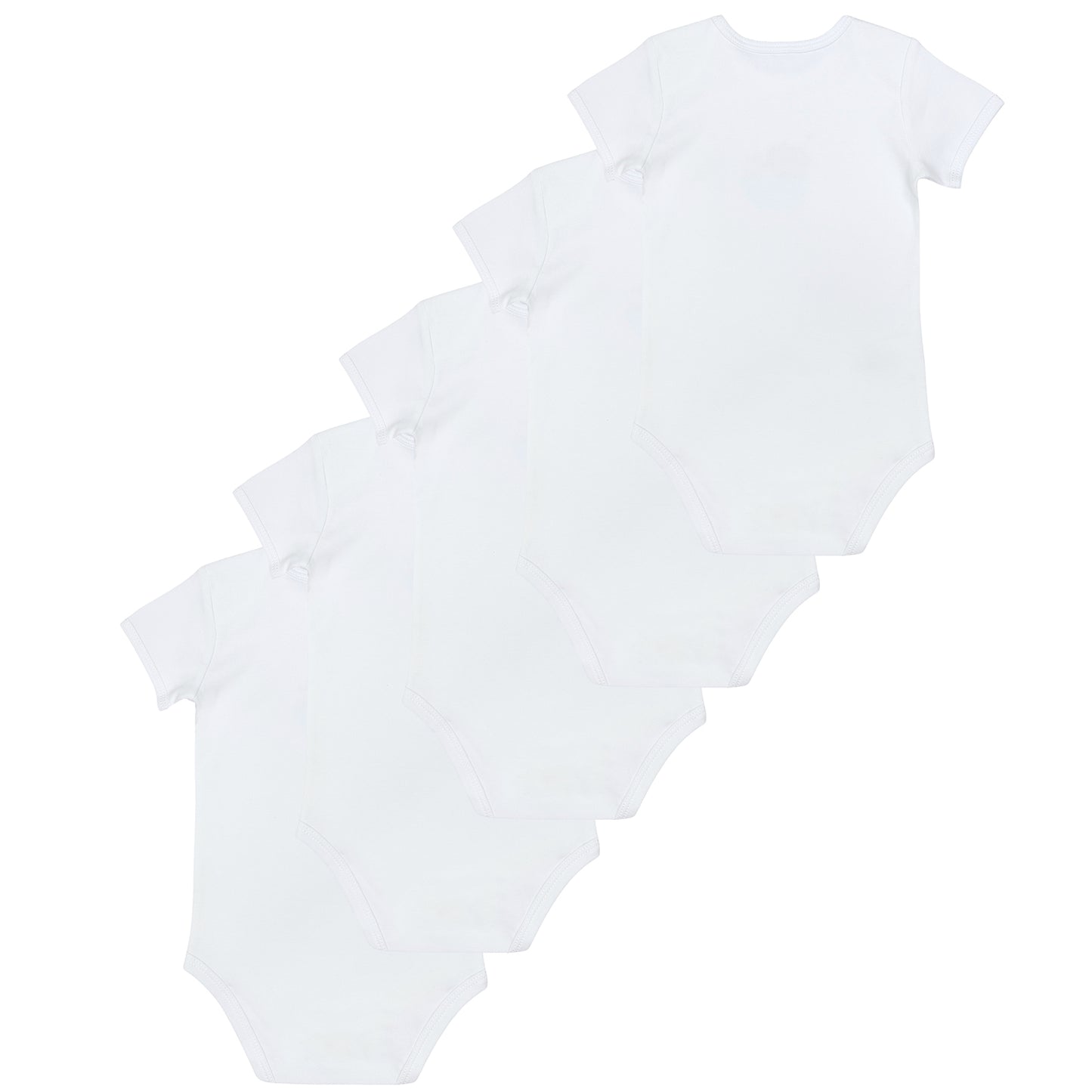 Pack de 5 bodies para bebé manga corta de algodón orgánico_Blanco_6_430