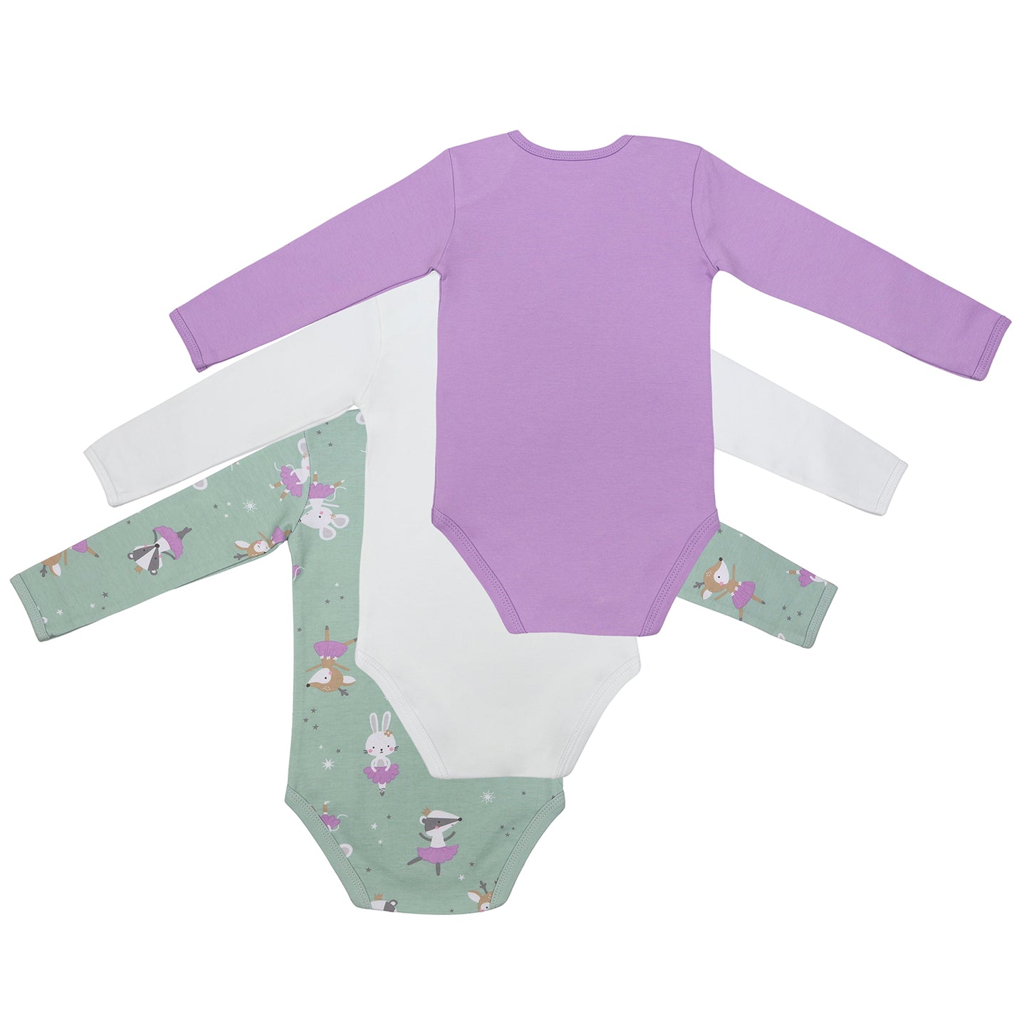 Pack de 3 bodies para bebé manga larga de algódon orgánico_Bailarina_6_434