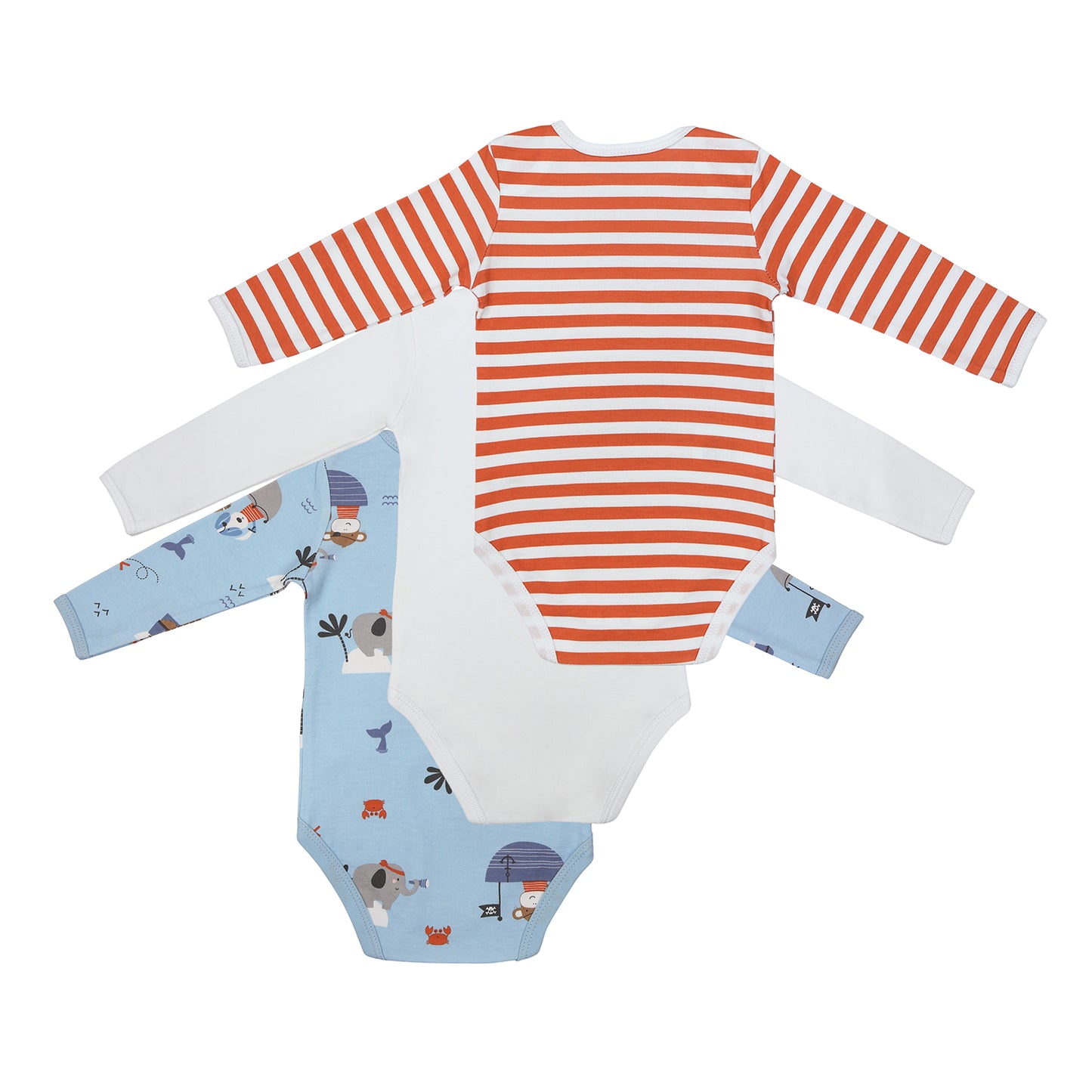 Pack de 3 bodies para bebé manga larga de algódon orgánico_Pirata_6_434
