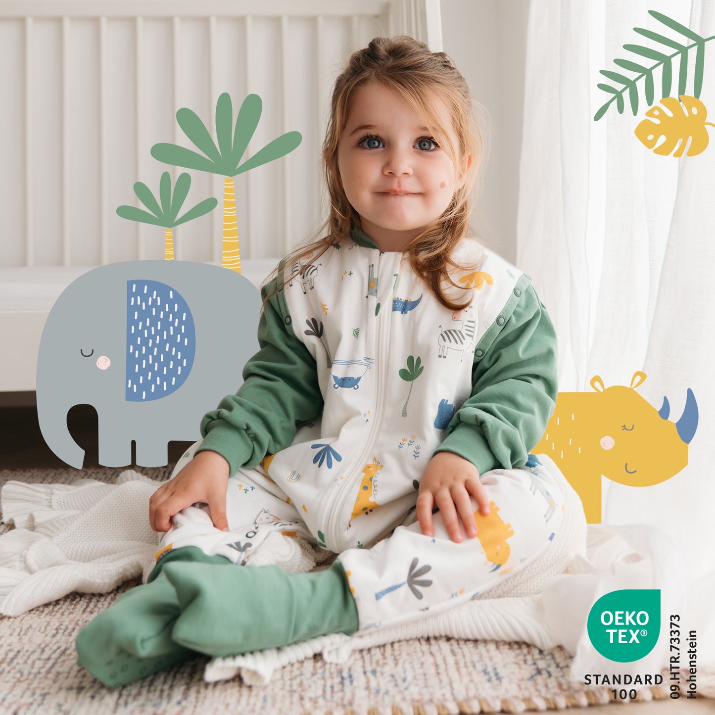 Saco de dormir con pies y suelas antideslizantes, 2.5 TOG