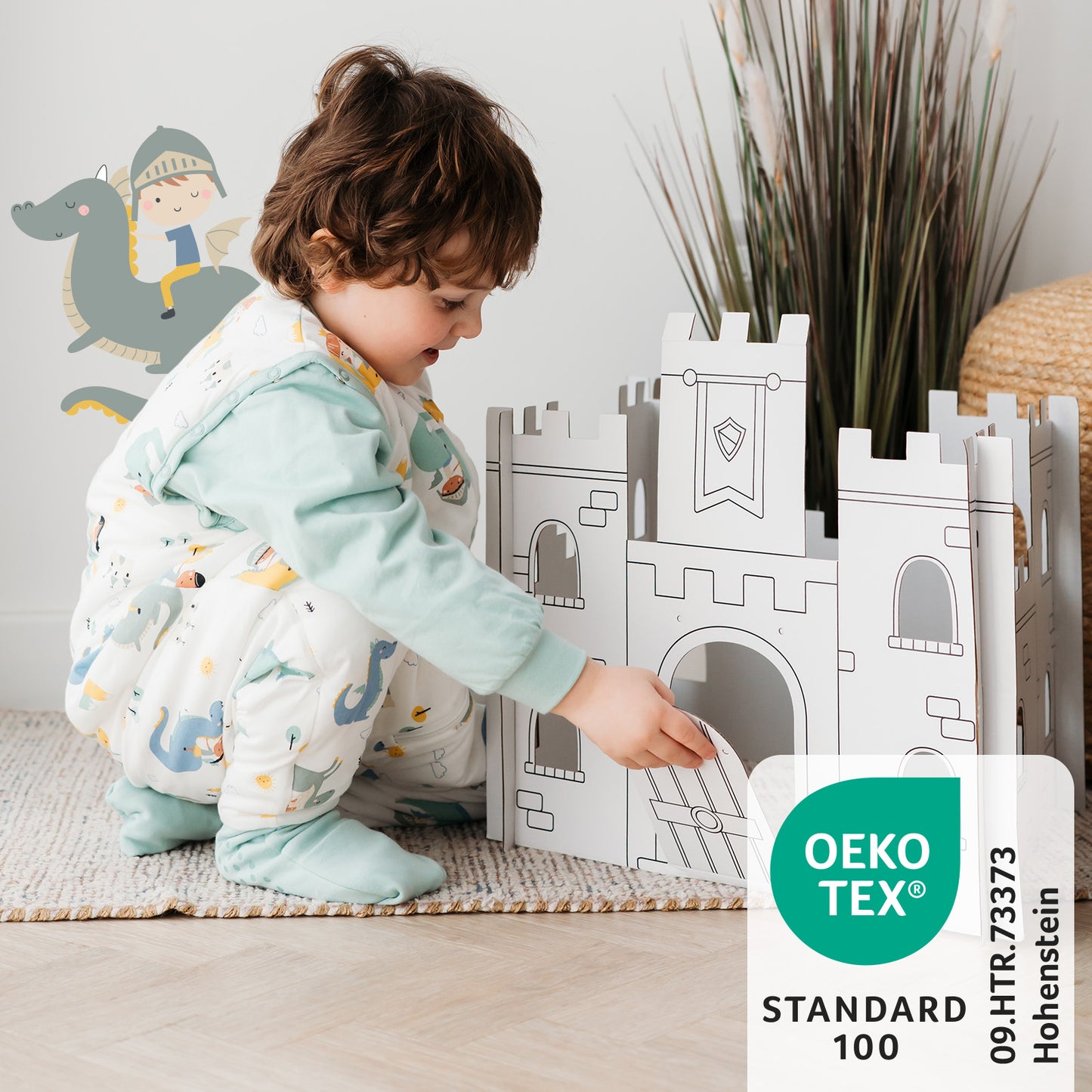 Saco de dormir con pies y suelas antideslizantes 2.5 TOG_Fantasia_OEKOTEX_461