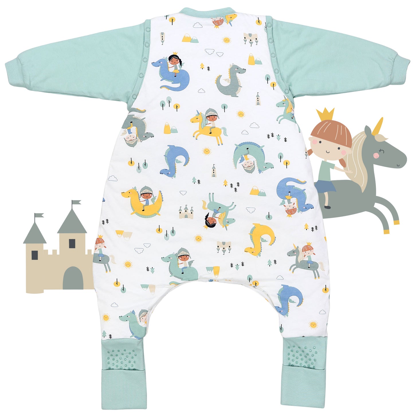 Saco de dormir con pies y suelas antideslizantes 2.5 TOG_Fantasia_parte trasera_461