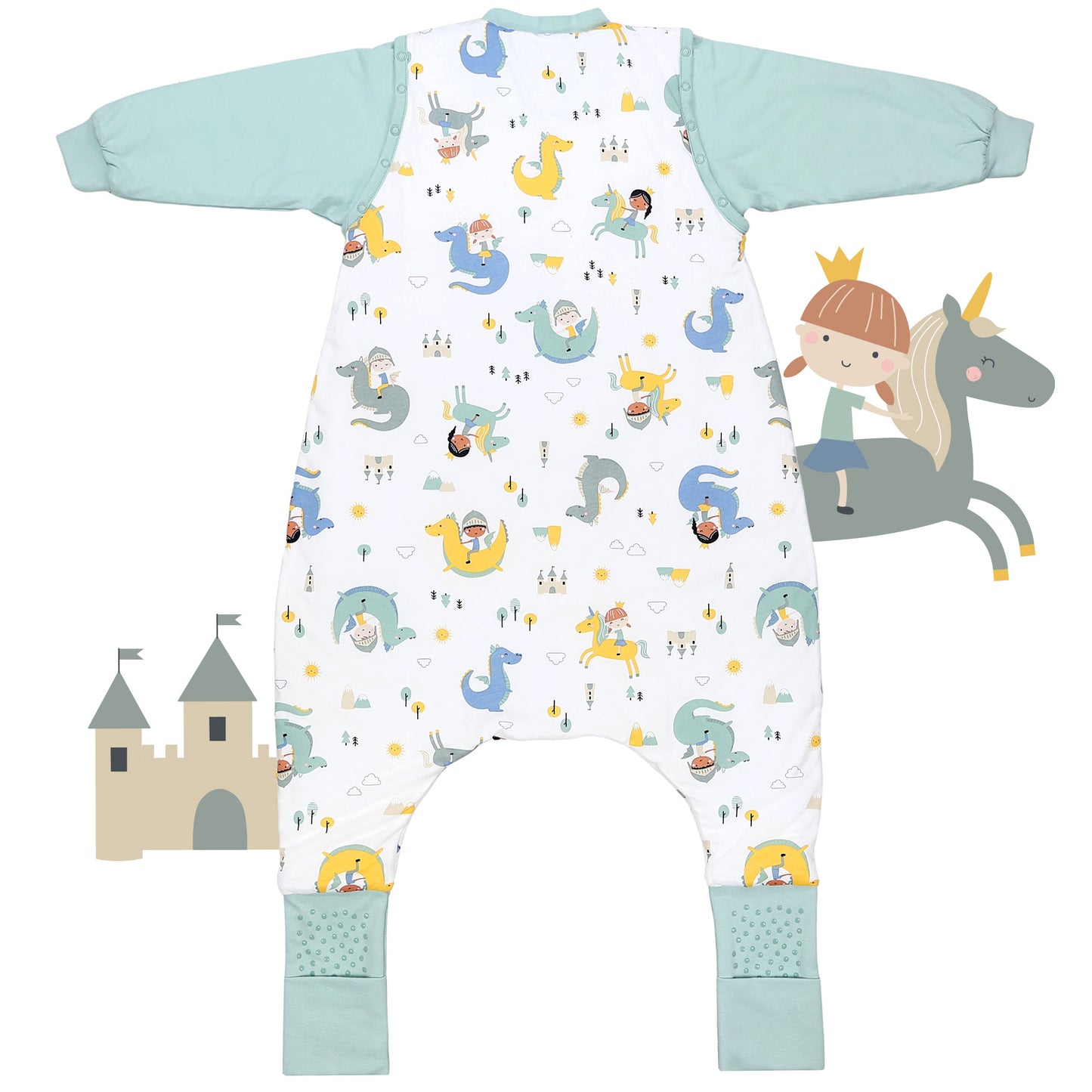 Saco de dormir con pies y suelas antideslizantes 2.5 TOG_Fantasia_parte trasera_461