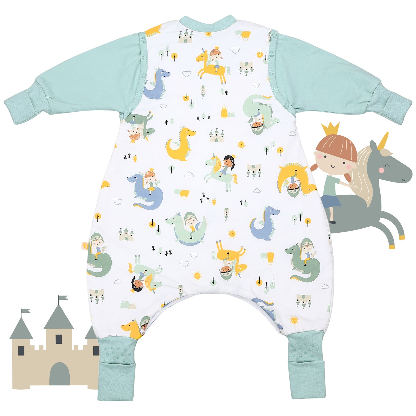 Saco de dormir con pies y suelas antideslizantes 2.5 TOG_Fantasia_parte trasera_461