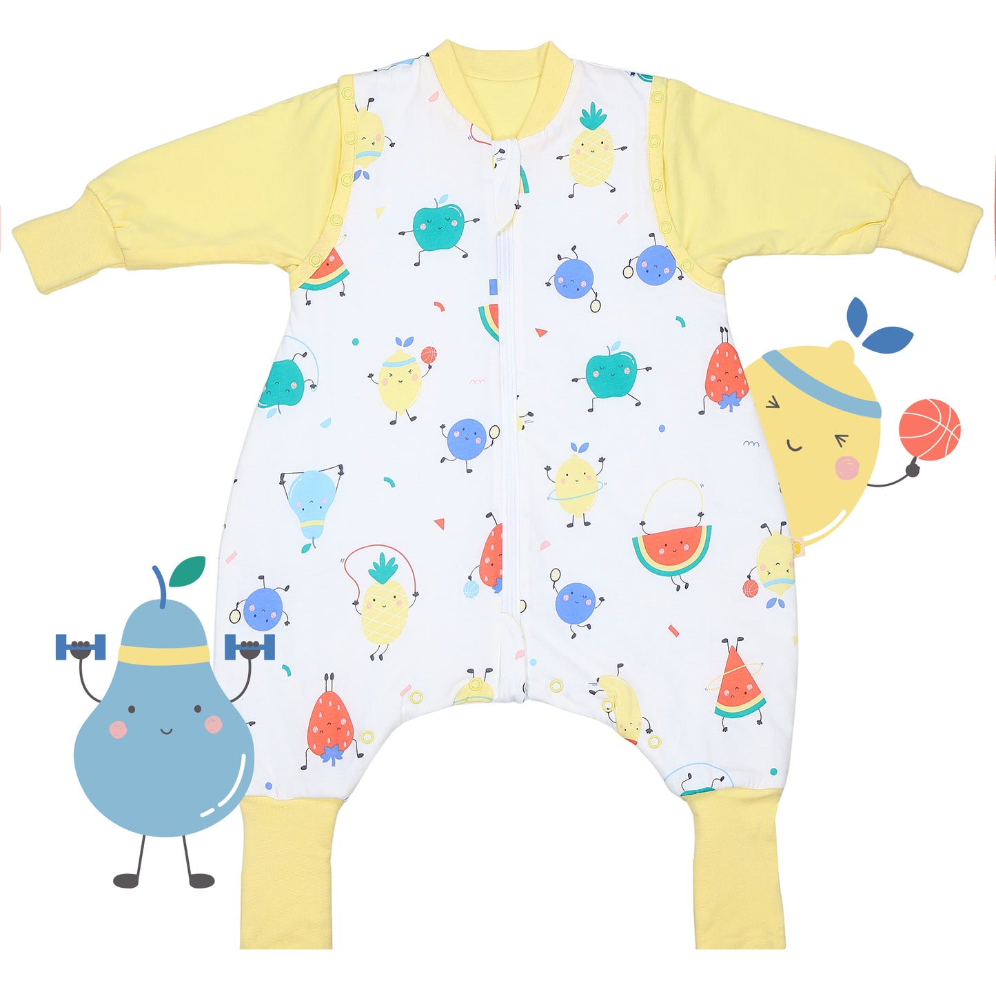 Saco de dormir con pies y suelas antideslizantes 2.5 TOG_Frutas en Forma_parte frontal_461