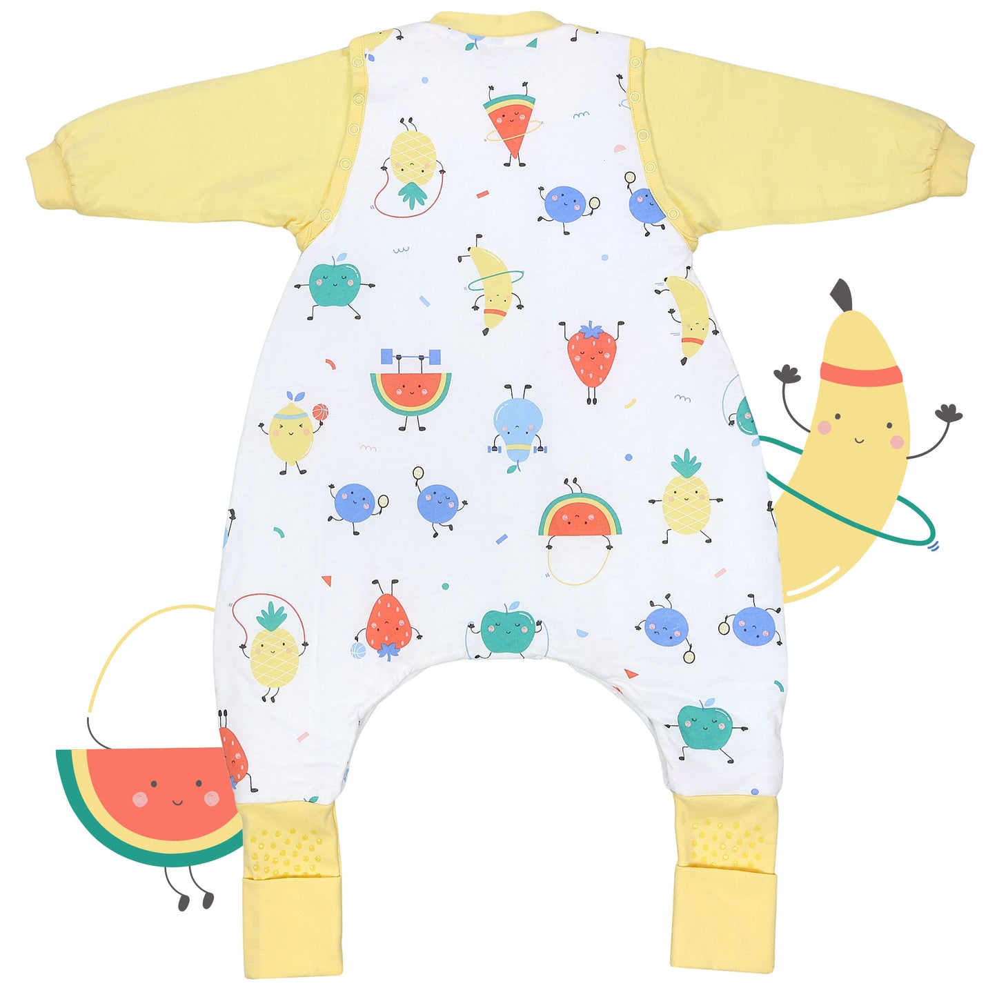 Saco de dormir con pies y suelas antideslizantes 2.5 TOG_Frutas en Forma_parte trasera_461